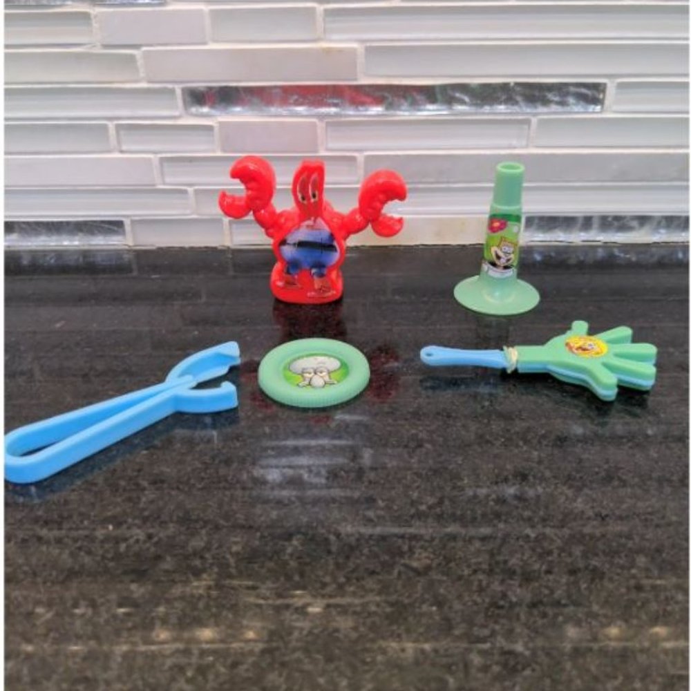 Lot of 4 SpongeBob Toys Mr Krabs Squidward Kids